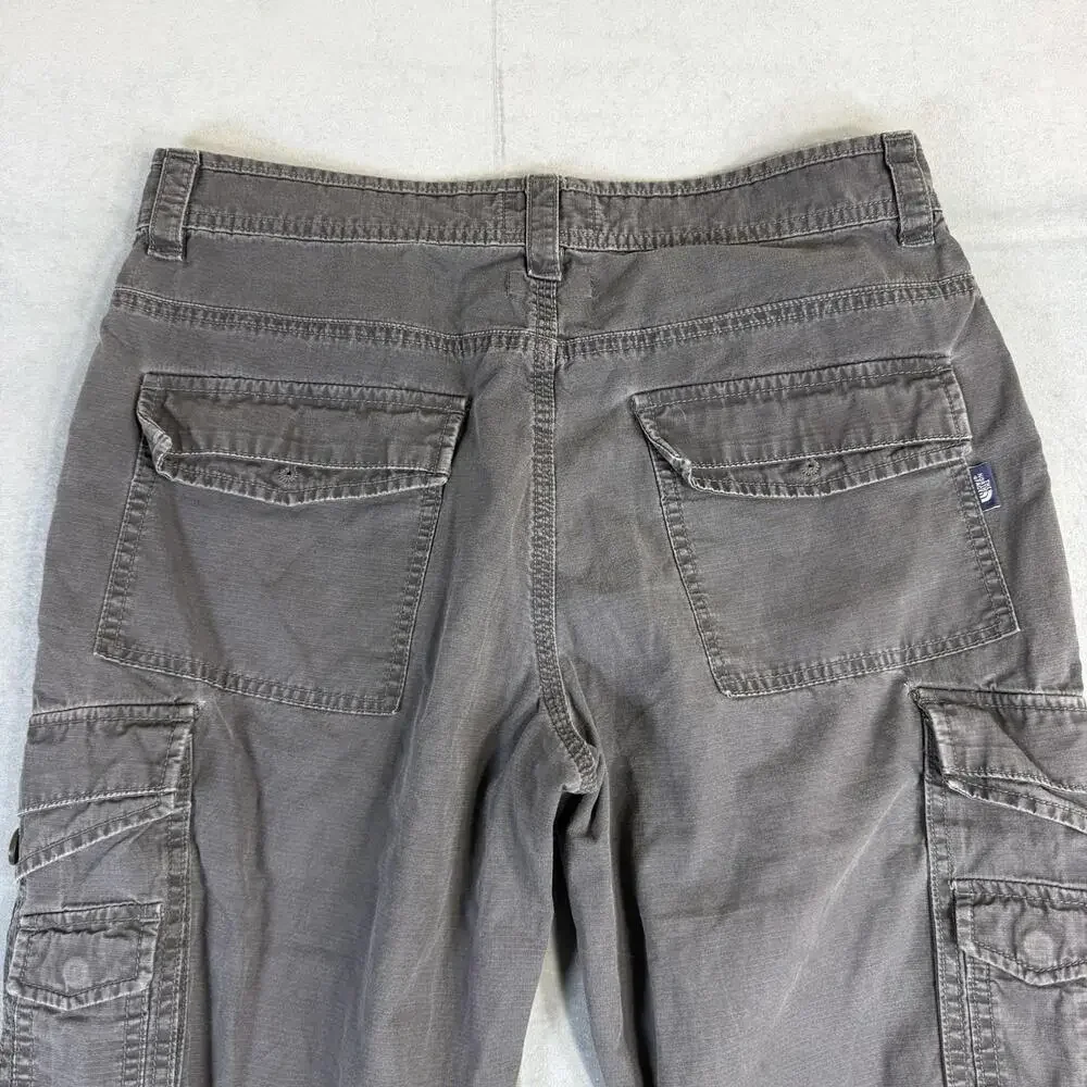 The North Face Cargo Pants Mens 32R Gray Ripstop Canvas Hiking Outdoor Utility